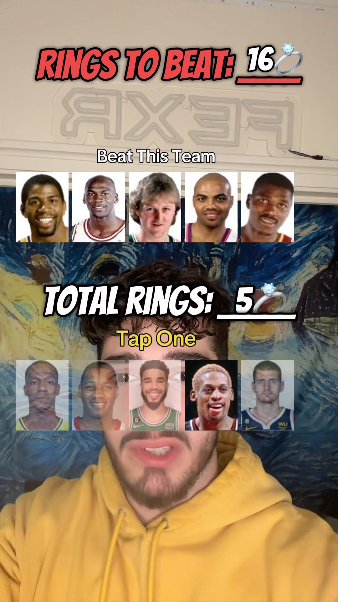 HAD ME UP AGAINST THE DREAM TEAM?? #nba #lebron #magic #larrybird #hakeem #timduncan #tatum #fexr