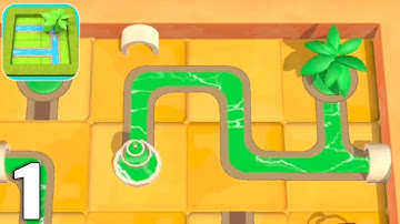 Water Connect Puzzle - Gameplay Walkthrough Part 1 (Android & iOS)