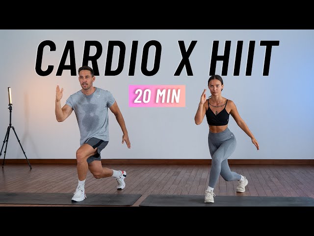 20 MIN CARDIO HIIT WORKOUT - ALL STANDING - Full Body, No Equipment, Home Workout class=