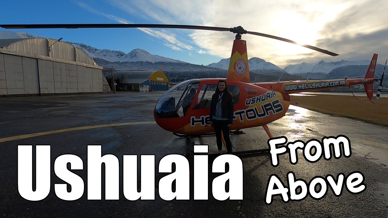 INCREDIBLE HELICOPTER TOUR OVER USHUAIA - BACKPACKING ARGENTINA 🇦🇷