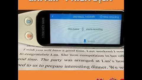 Bút i-Tek Pen - Chức năng ghi âm phiên dịch