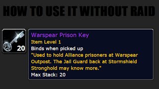 How to use Warspear prison key without party (fixed) :(