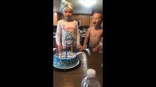 Sister Slaps Brother for Blowing Out Her Birthday Candles