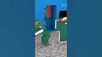 When Zombie and Herobrine Plays The Squid Game Marbles |  Minecraft AnimationsHerobrine