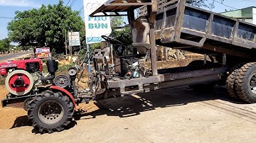 xe công nông cầu đẩy làm tời bụng, lốp đôi,máy jandong VIP rất là đẹp mắt tại gara đông xuân...