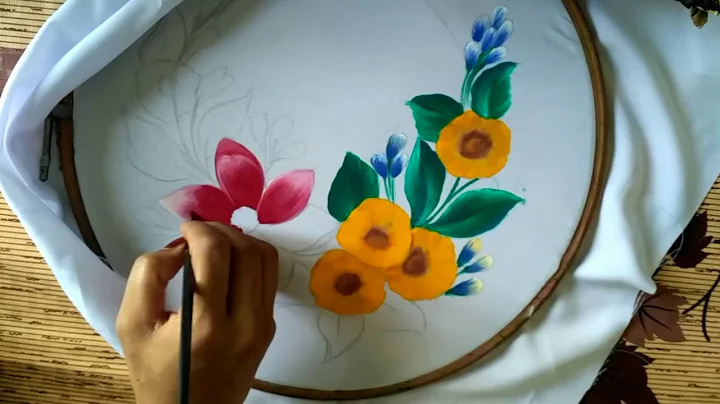 How to learn painting tutorial pillow cover design         || Saleha Painting ||
