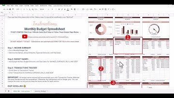 Monthly Budget Tracker - 1 Minute Quick Start Video