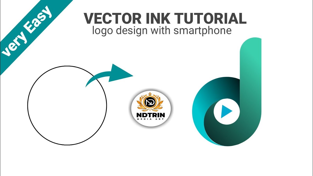 (SpeedArt) how to make professional logo using vector ink |  vector ink logo design techniques