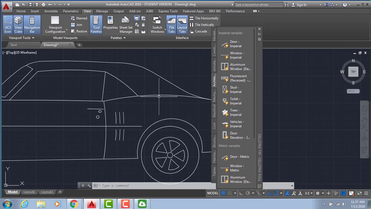 how to add blocks to tool palette in autocad