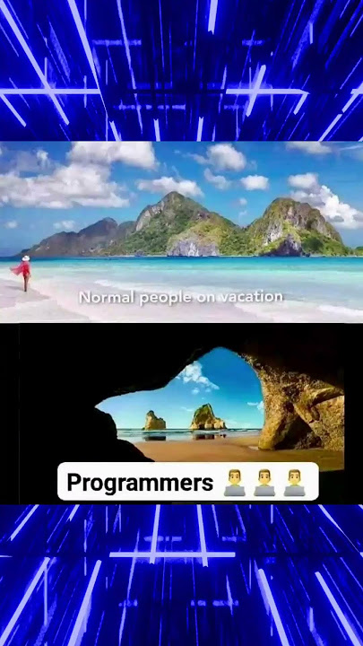 Programmer’s Vacation #memes #funny #viral #shorts #tech #vacation #maldives #windows #linux #beach