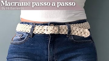 Como fazer cinto de macramê passo a passo | Tutorial FÁCIL | DIY Macrame belt tutorial #diymacrame