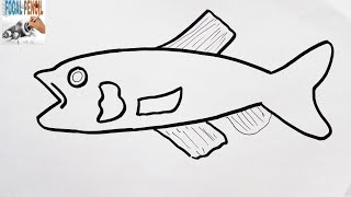 How To Draw A Gudgeon ( fish)