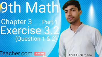 9th Math Exercise 3.2 Question 1&2|Characteristics and Mantissa|Abid Ali