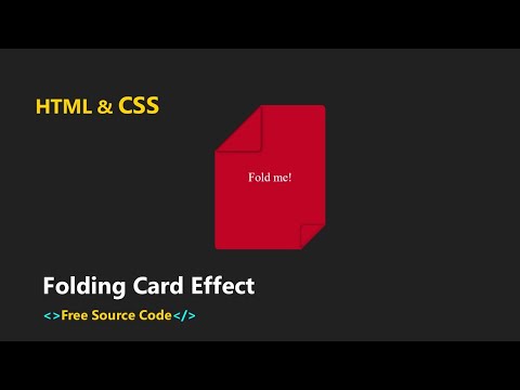 Folding Card Effect with HTML and CSS || Web Design @rayen-code