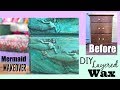 Thrifted & Up cycled Blended Furniture Paint, colored wax  & Mermaid drawer pulls with Clay Moulds