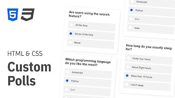 Custom Poll Radio Buttons | HTML & CSS