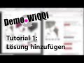 WiQQi Tutorial 01 - Lösungen anlegen
