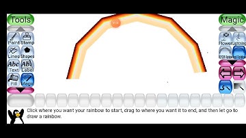applying rainbow and real rainbow effect in tuxpaint