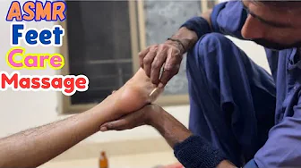 ASMR || FEET CARE THERAPY MASSAGE RELAX || FEET CLEANING MASSAGE | MIND RELAXATION TREATMENT | #asmr