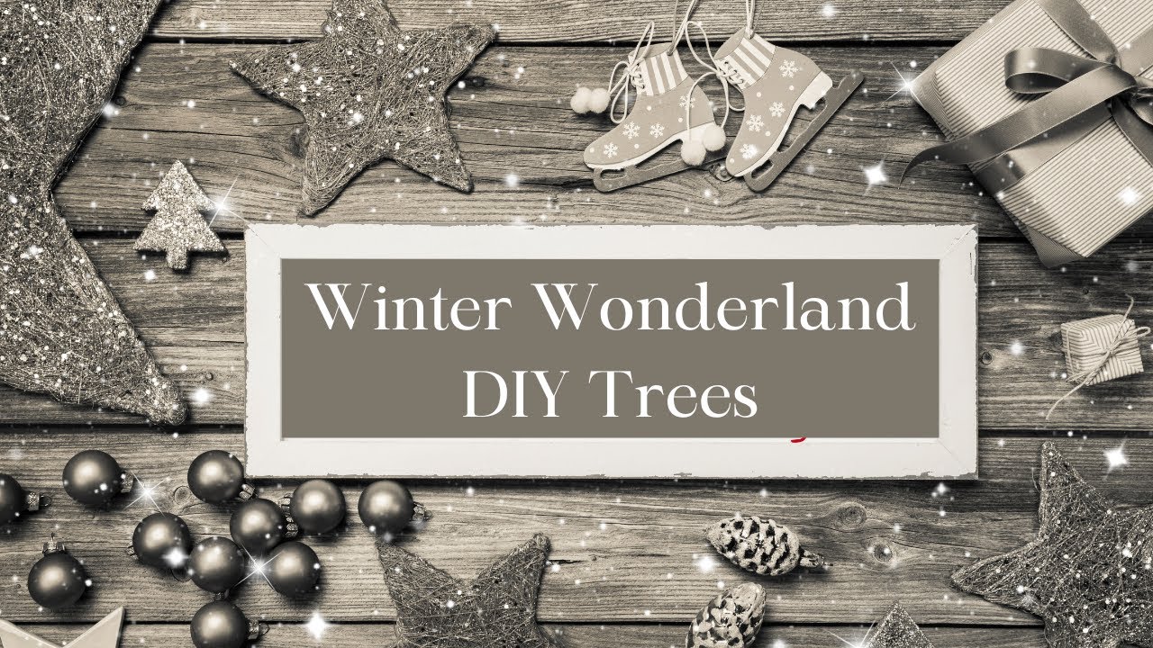 Winter Woodland, DIY Yarn Trees