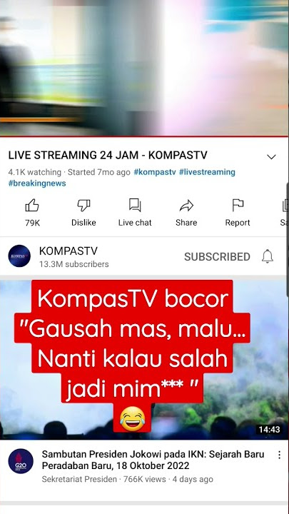 KompasTV bocor, ada suara cewek bersuara manja 😂