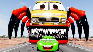 Crazy Escape From The Motorhome Legs Lightning McQueen Eater VS Lightning McQueen Beamng Drive #116