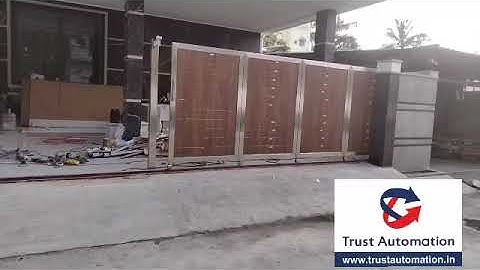 Automatic L shape sliding gate | compound wall turning sliding gate |sectional sliding gate |motor