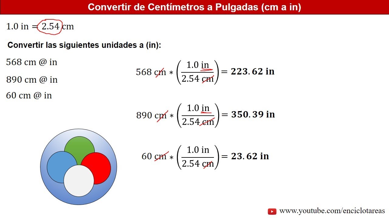 🖩 Calculadora de Centímetros a Pulgadas (cm → in)