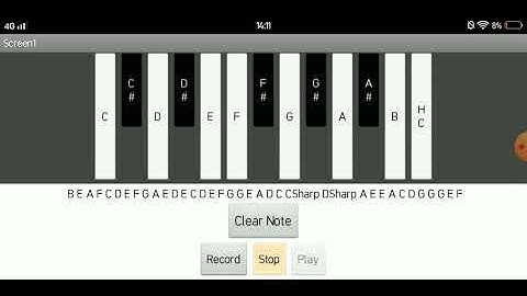 Piano App using MIT App Inventor