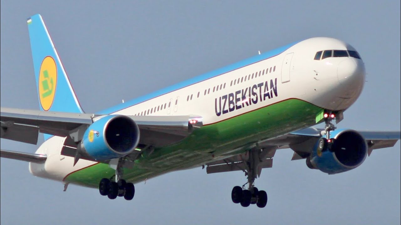 Uzbekistan Airways Boeing 767 33p Er [uk67005] Landing