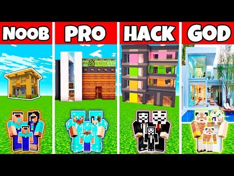 minecraft:-family-fashion-boss-house-build-challenge---noob-vs-pro-vs-hacker-vs-god-in-minecraft