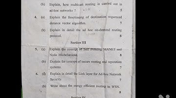 Mobile ad-hoc network | 2022 exam paper |  6th sem | btech CSE #kurukshetra #india