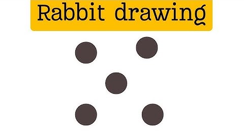 How to draw rabbit drawing from 5 dots | Easy drawing