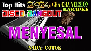 Menyesal - Mansyur S || Karaoke (Nada Cowok) | Disco Dangdut Orgen Tunggal Terbaru