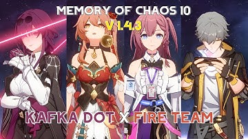 [F2P] E0 Kafka x Fire Team | Memory of Chaos v1.5 Stage 10 | MoC | Honkai: Star Rail