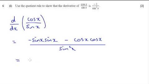 OCR C4 June 2015 q6i -A2 Maths - Trigonometry