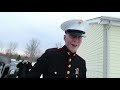 Emotional reaction when US Marine comes home