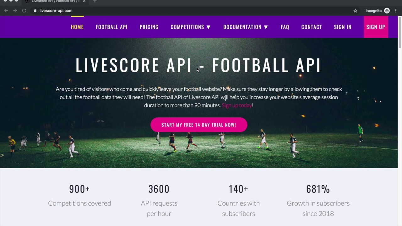 Football API Football API / Livescore API
