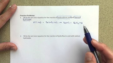 General Chemistry I - Acid-Base Reactions with Net Ionic Equations