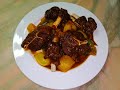 Lamb Ribs in pomegranate sauce with vegetables