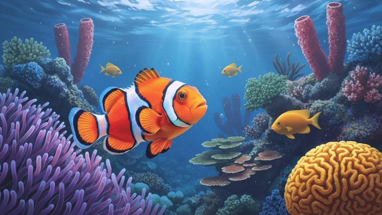 Stunning 4K Aquarium Video | Tropical Fish Tank, Coral Reef Colors & Relaxing Sleep Sounds