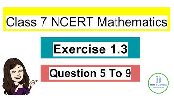Exercise 1.3 Q 5 to 9 Class 7 NCERT Mathematics#MATHELEARNINGWITHHETALBOSAMIYA