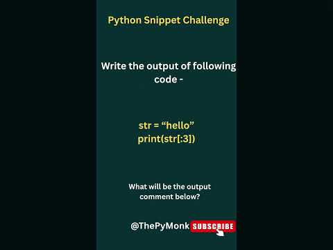 Python Snippet Challenge