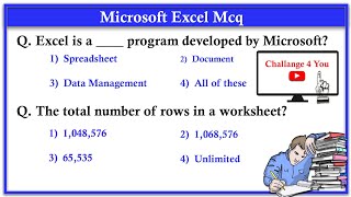 Top 30+ MS Excel Mcq Question and Answers - Most Important mcq on Microsoft Excel