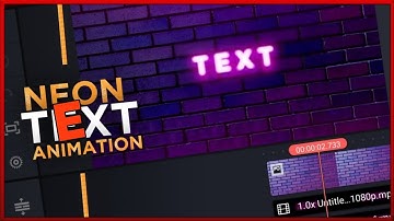 Unique Neon Text Animation Effect With KineMaster! | text animation in kinemaster