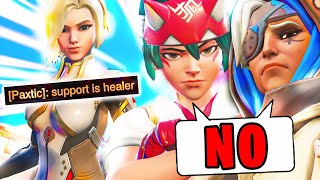 This Mercy Main said 'SUPPORT IS HEALER' so I showed them a support | Overwatch 2