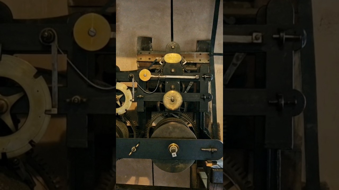 Outdoor clock workings at Lyme Park Cheshire England 