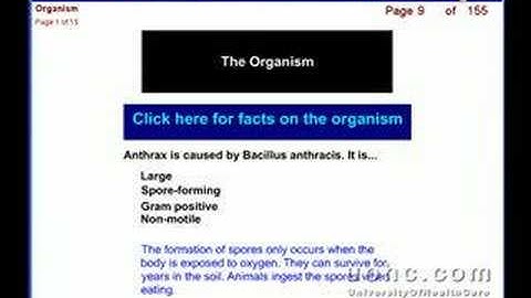 Bioterrorism Anthrax