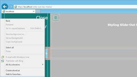 Off Screen Slide Out Push Nav Menu Sample Maj CSS3 Minimum Javascript