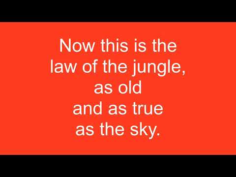 The Law of the Jungle by Rudyard Kipling